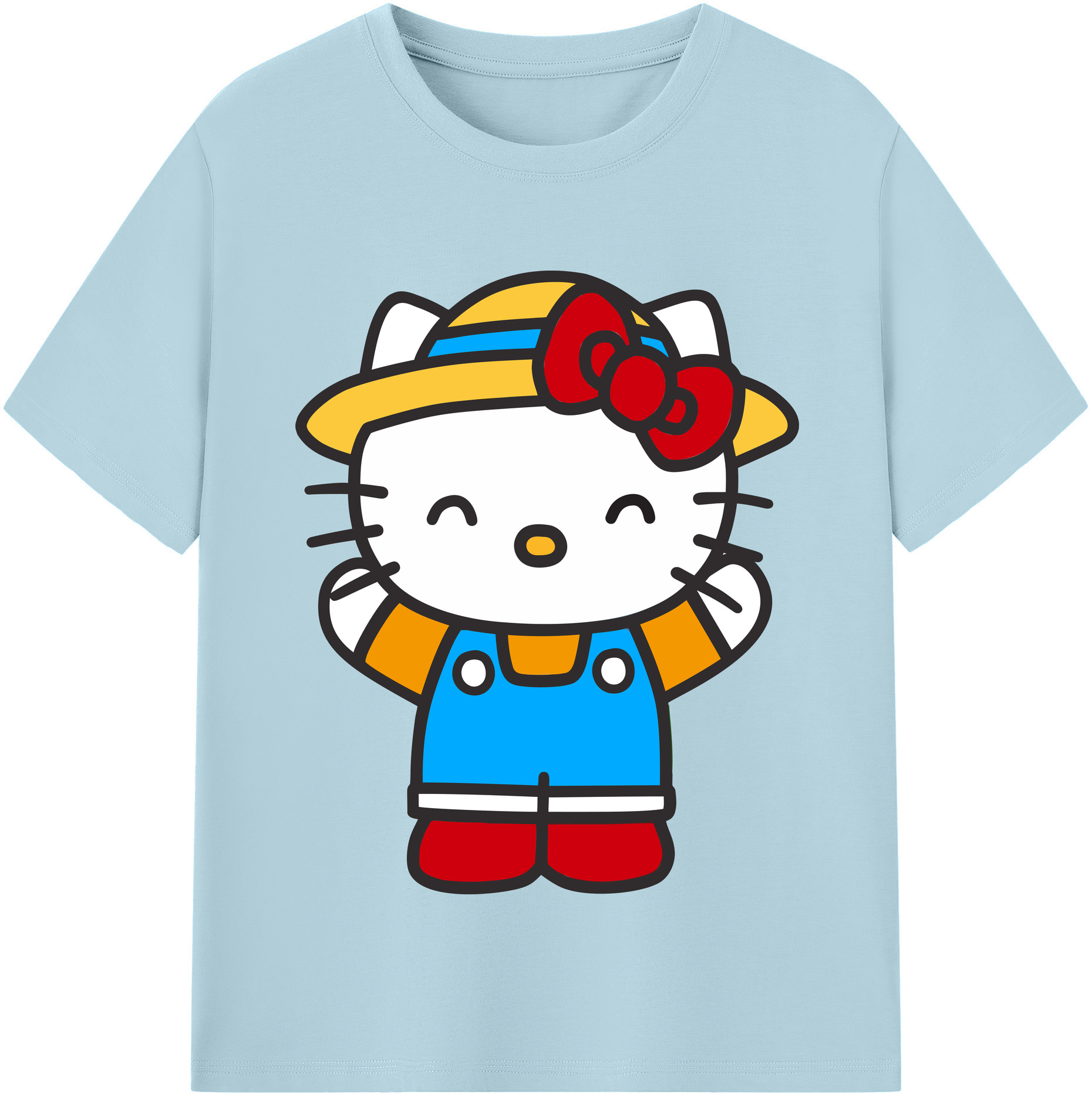 （画像用） Hello Kitty ハローキティ 綿100％半袖Tシャツ（フロントプリント）